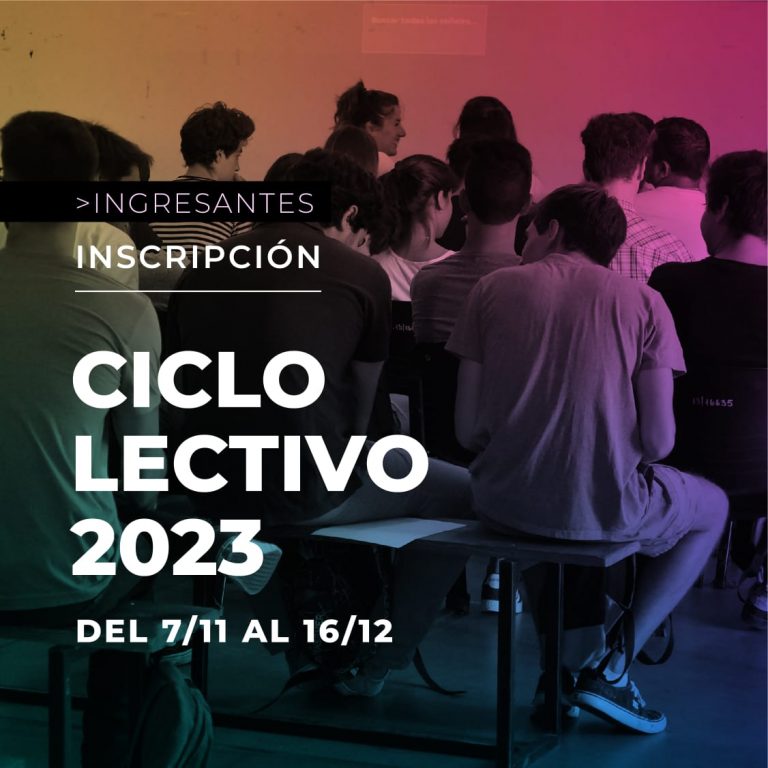 INSCRIPCIÓN INGRESANTES Ciclo lectivo 2023 Departamento de Estudios