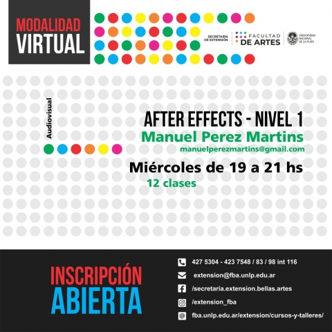 taller de after effects nivel uno. doce clases